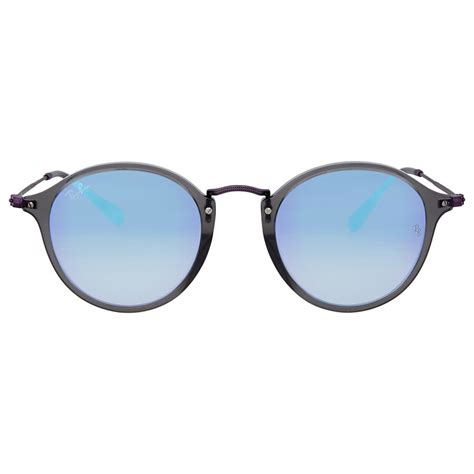 ray ban round blue gradient flash sunglasses